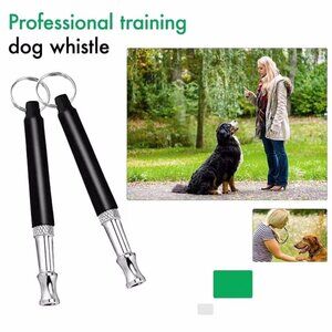 NEW (2-PACK) KEY CHAIN DOG TRAINING WHISTLES ULTRASONIC SOUND ADJUSTABLE TONES
